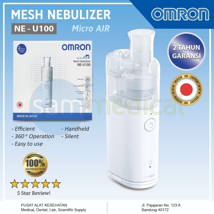 Omron Nebulizer Ne-U100 Microair Portable Silent Mesh Nebuliser Termurah Terlaris Promo