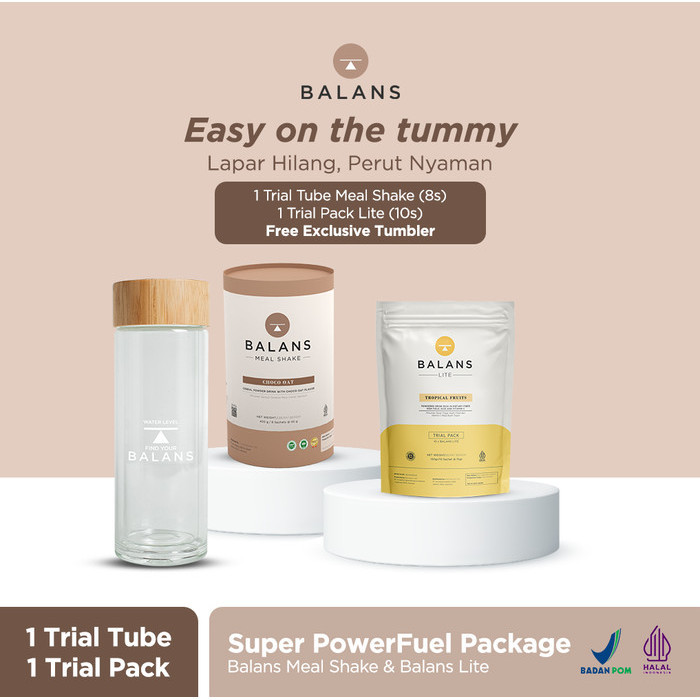 Balans Powerfuel Package Meal Shake + Fiber Collagen Dan Tumbler