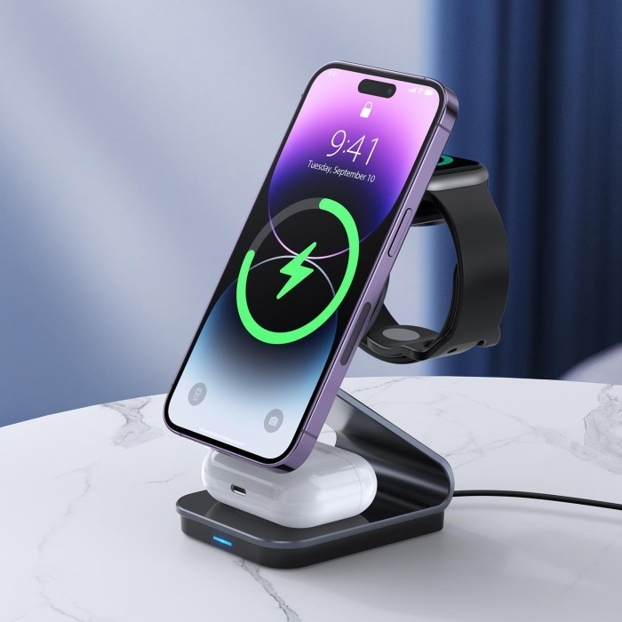 Duzzona Wireless Charger 3 In 1 Magnetic Fast Charger