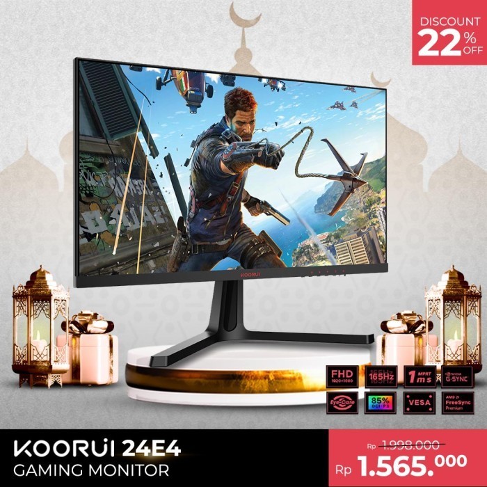Koorui 24E4 Inch Gaming Monitor Fhd 1920*1080 Computer Monitor 165Hz Termurah Terlaris Promo