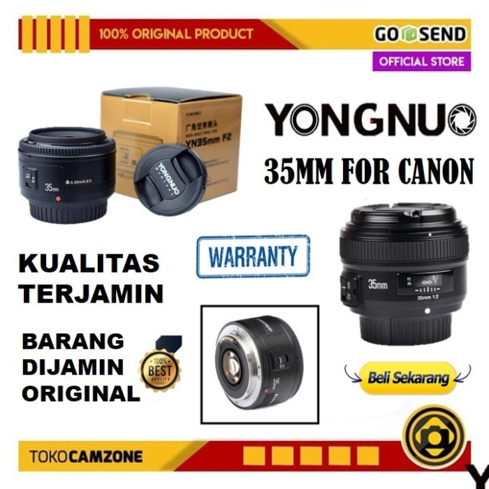 Lensa Yongnuo 35Mm F/2 For Canon / Lensa Fix Yongnuo Yn 35Mm