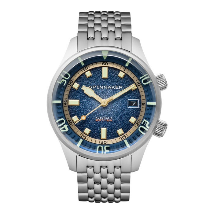 Spinnaker Sp-5062-22 Vintage Bradner Men Blue Dial Stainless Steel