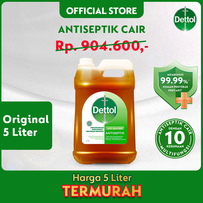 Dettol Cairan Antiseptik 5L - Cairan Antiseptik Liquid