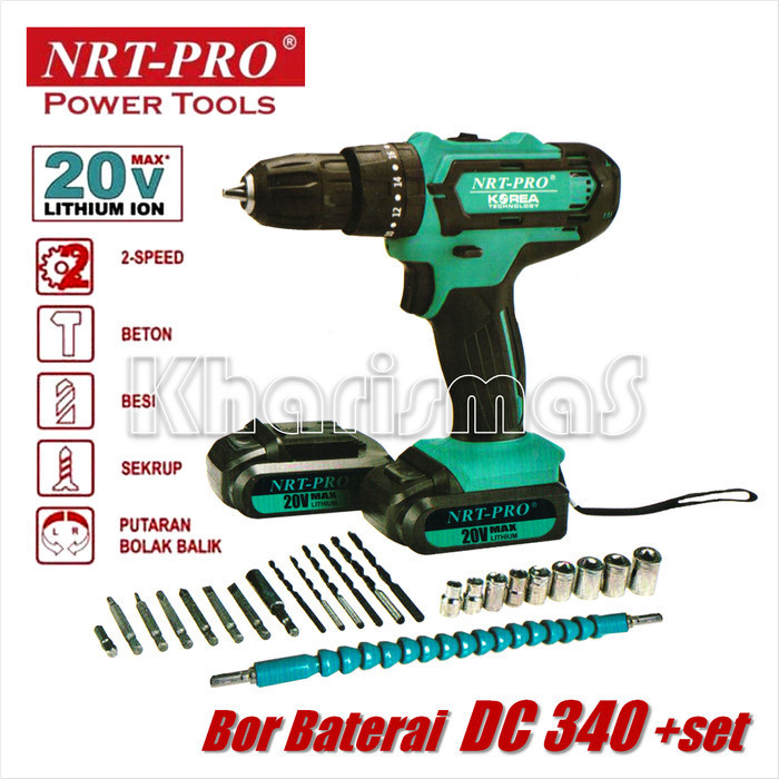 Mesin Bor Beton Baterai NRT 340 HD 10mm with Case NRT-PRO