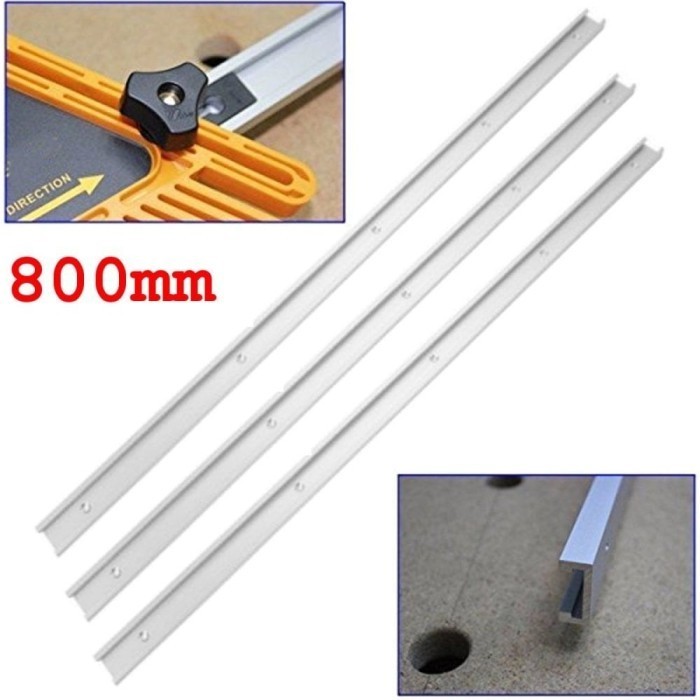 BEBAS ONGKIR - T-TRACK 800mm t-slot Miter Track Jig Fixture Slot Untuk Meja Router