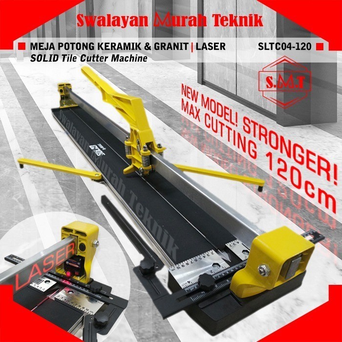 BEBAS ONGKIR - SOLID Alat Meja Potong Granite Keramik 120Cm Laser Manual Tile Cutter