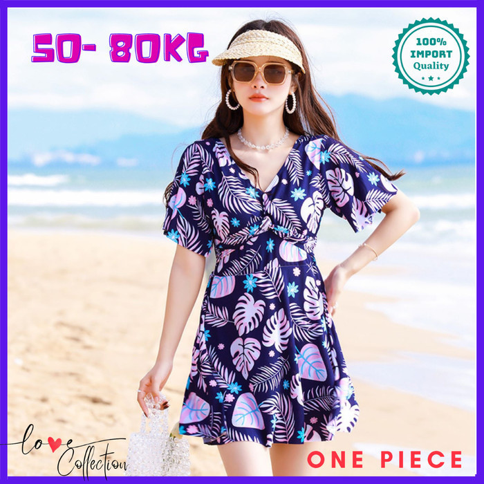 Baju Renang Wanita One Piece Bali Baju Pantai Dress Swimsuit