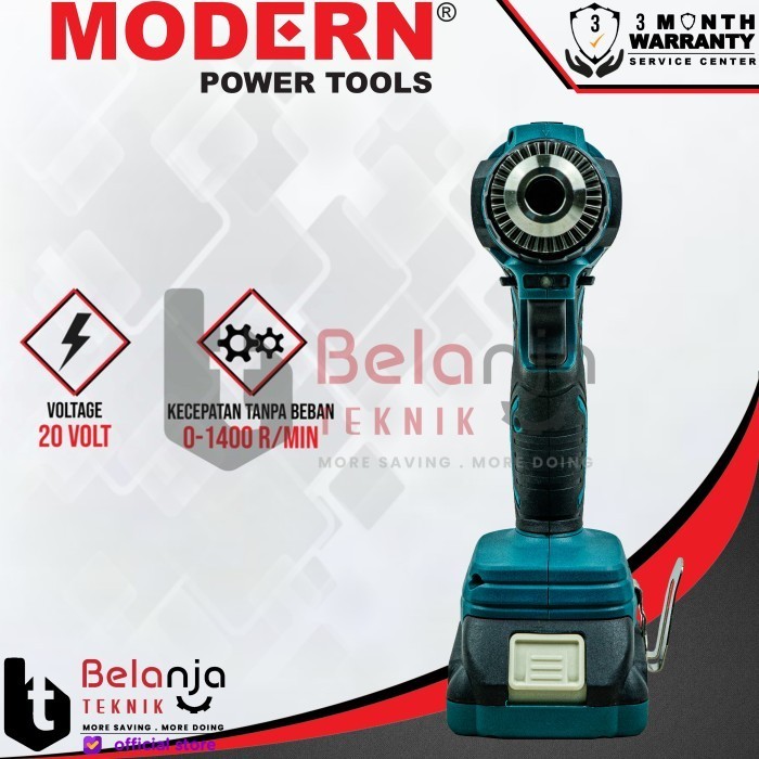 Modern Mesin Bor Baterai Set M-17 Brushless 20 V Drill Cordless M17