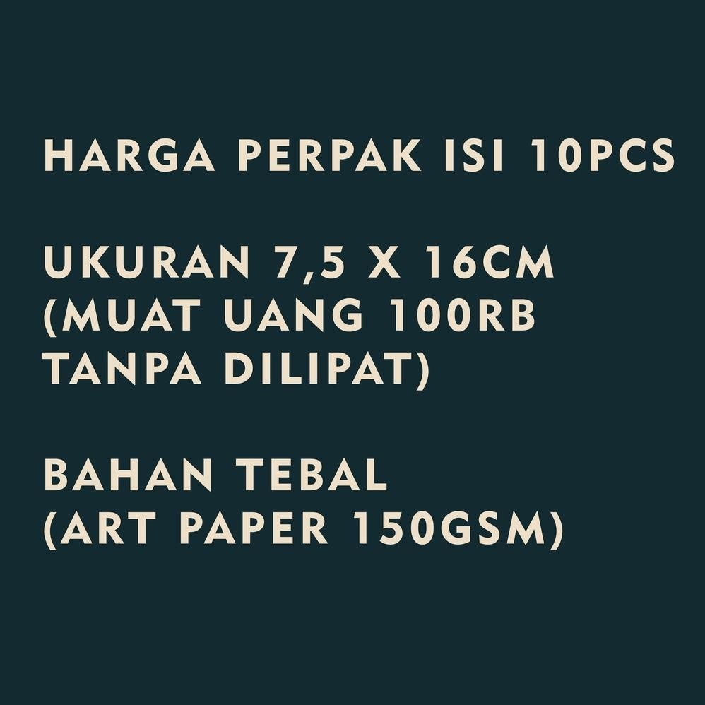 

Promo Amplop Lebaran Idul Fitri Unik Ukuran Besar Isi 10 Harga Discount