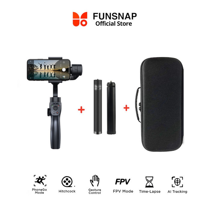 Funsnap Capture Gimbal 2S Stabilizer 3-Axis Set + Tripod + Hard Case