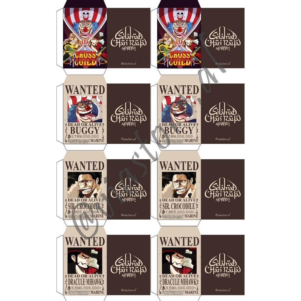 

Baru Amplop / Angpao Lebaran Motif Onepiece Bounty Terbaru Cuci Gudang