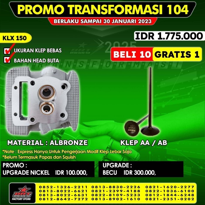 Cylinder Head Klx 150 Brt