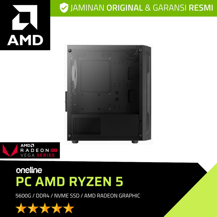 Pc Gaming Pc Rakitan Ryzen 5 5600G / 16Gb Ddr4 / Nvme Ssd