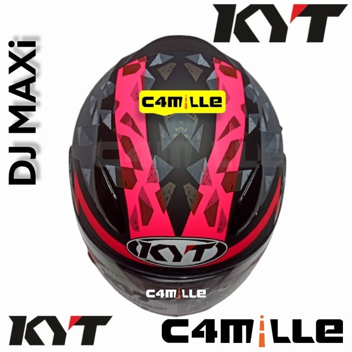 Helm Kyt Dj Maxi Motif Double Visor Half Face
