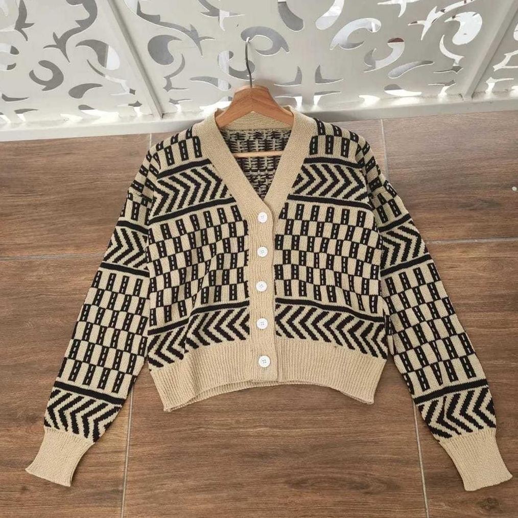 Cod Sweet Outer | Cardigan Rajut Monochrome Tebal/ Outwear Arrow Sweet Outer Wanita | Rajut Cardigan