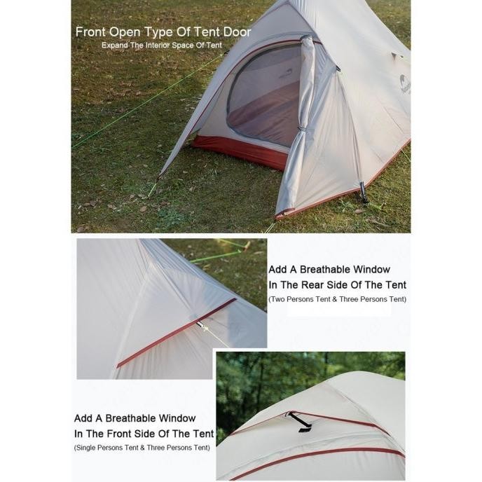 TENDA NATUREHIKE CLOUD UP 2X 20D / 210T CAMPING UPGRADE DOUBLE LAYER