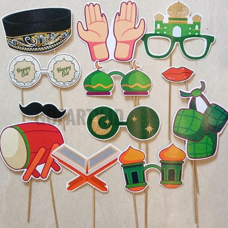 CR - PHOTOBOOTH PROPS RAMADAN IDUL FITRI LEBARAN TONGKAT FOTO RAMADHAN DEKORASI HIASAN PHOTO TERLARI