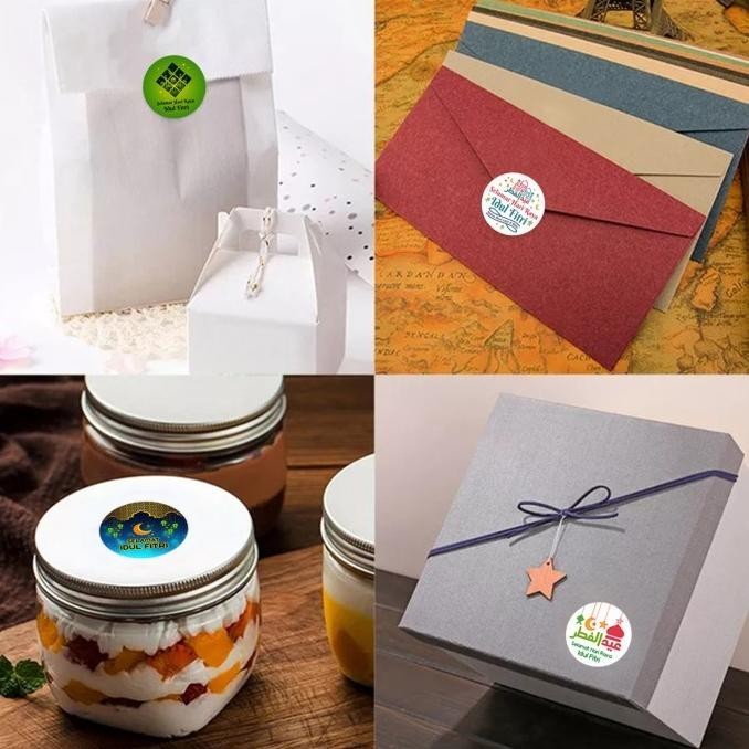 

CR - Sticker Selamat Idul Fitri Stiker Label Toples Dus Kemasan Hampers Lebaran 4,5 cm (500 pcs/ roll) TERLARIS