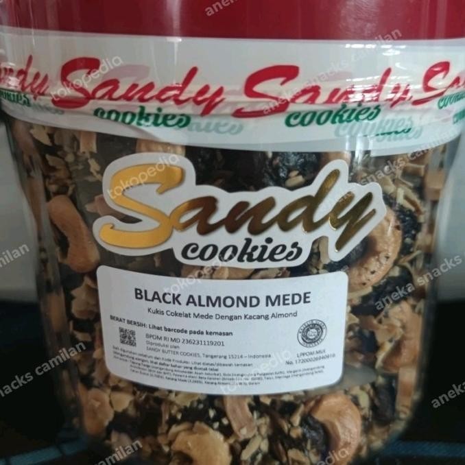 Terlaris Black Almond Mede Sandy Cookies Premium