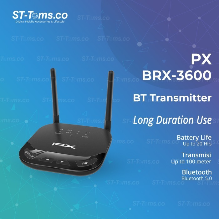 Px Brx 3600 Bluetooth Audio 2In1 Receiver Transmitter 5.0