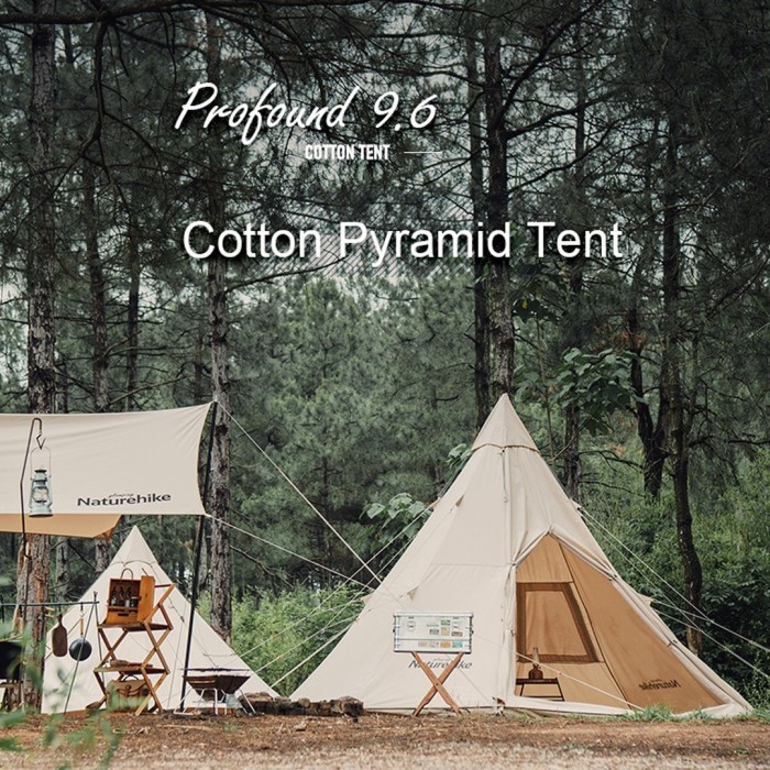 Tenda Glamping Naturehike Nh20Zp002 Profound Tent 9.6 Cotton Pyramid Termurah Terlaris Promo