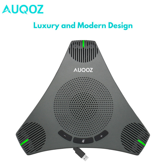 Auqoz Trio Meeting Conference Mic / Microphone Zoom Meet Speakerphone Termurah Terlaris Promo