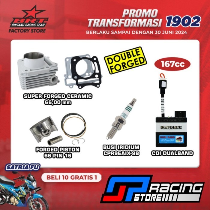 Paket Bore Up Satria Fu - Block Ceramic - Piston - Cdi-Brt Promo 1902