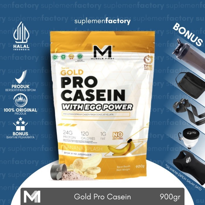M1 MUSCLE FIRST PRO GOLD CASEIN WITH EGG POWER 2LBS WHEY PROTEIN HALAL