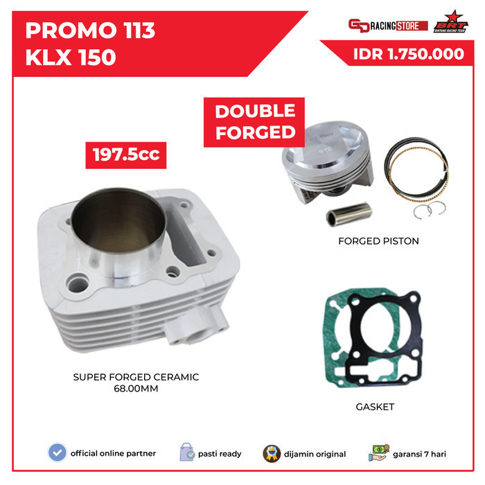 Bore Up Klx 197,5Cc - Block Ceramic + Piston 68Mm - Promo 113 Termurah Terlaris Promo