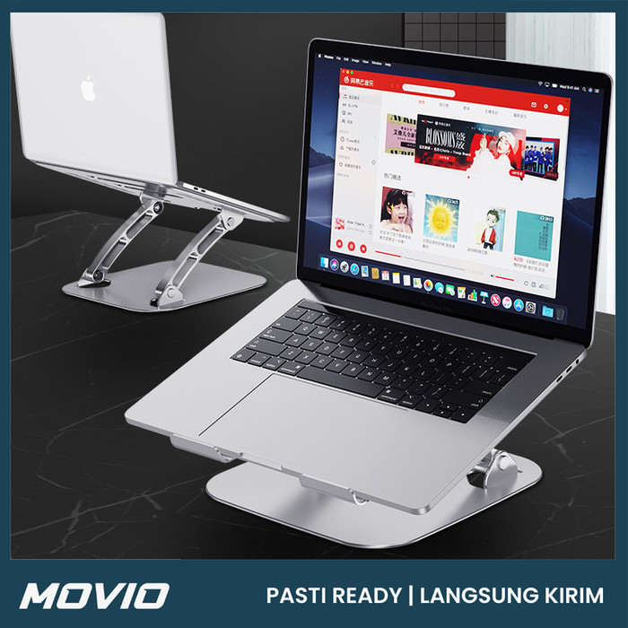 Movio Laptop Stand Holder - Dudukan Laptop / Laptop Stand Aluminium