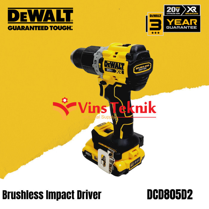 Bor Baterai Brushless Hammer Drill Dcd805 Dewalt Dcd805D2