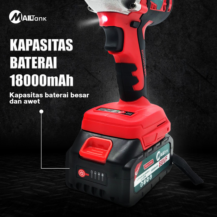 Mailtank Sh559 Cordless Impact Wrench Cordless Drill Brushless 88Vf/2V