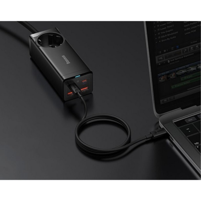 Baseus Gan3 Pro Desktop Powerstrip Ac+2U+2C 100W Eu Black Pszm