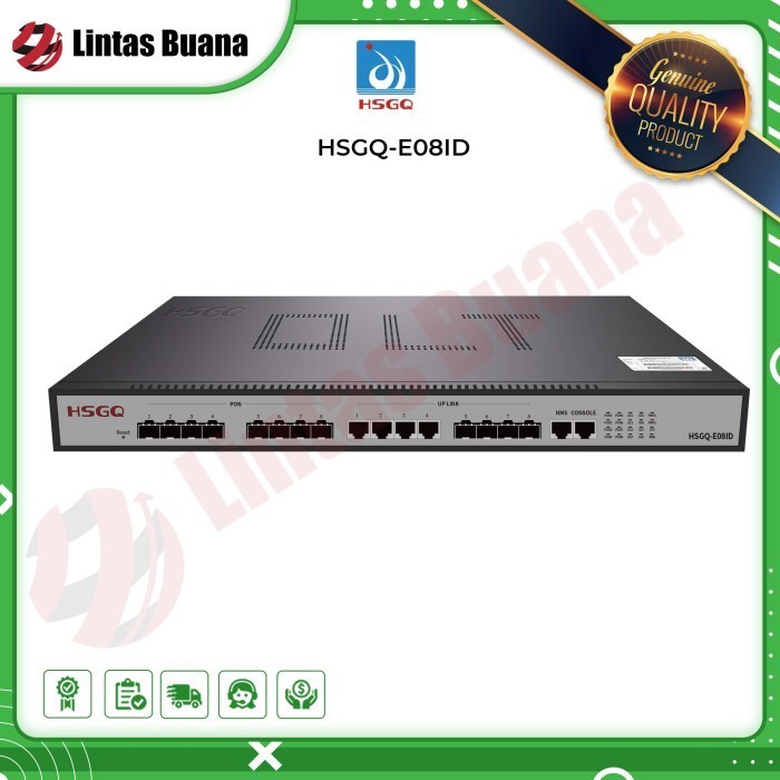 New OLT HSGQ EPON E08ID 8 port EPON 8*1G uplink AC+12 DC HSGQ-E08ID