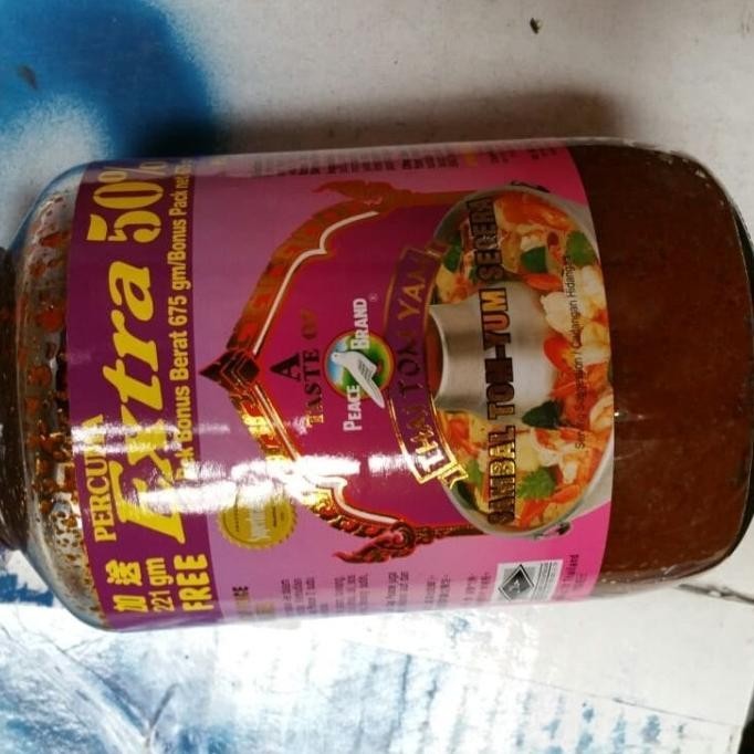 

Tomyam Instant cap Peace 675 gr bumbu sambal tom yam thailand thai TA