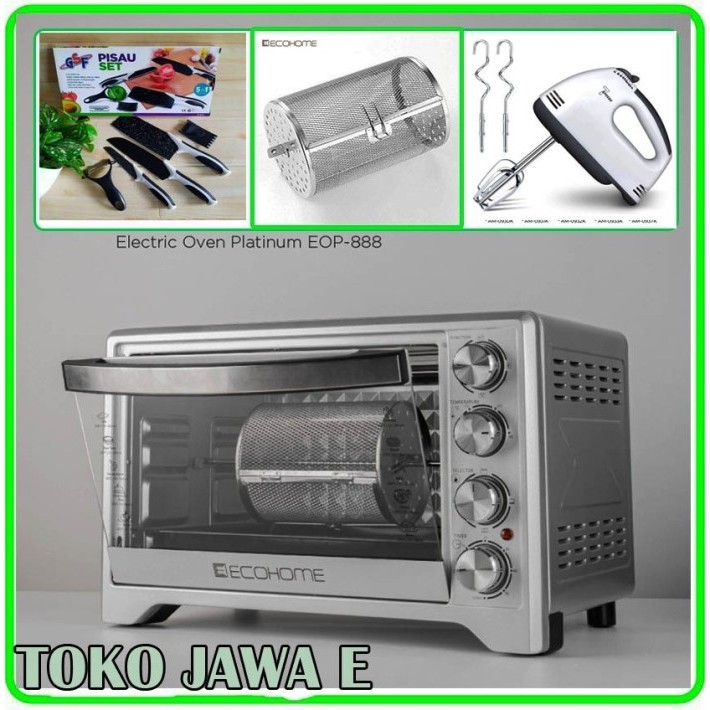Ecohome Oven Listrik Platinum Eop-888/Oven Ecohome - 38 Liter Termurah Terlaris Promo