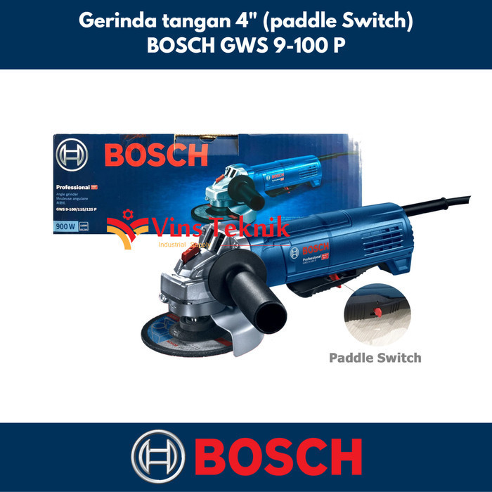 Bosch Gws 9-100 P Mesin Gerinda Tangan 4Inch Angle Grinder Gws9-100P Termurah Terlaris Promo