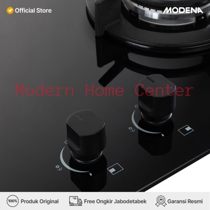 Modena Kompor Tanam Gas 2 Tungku Bh 5725 Babk (73 Cm)