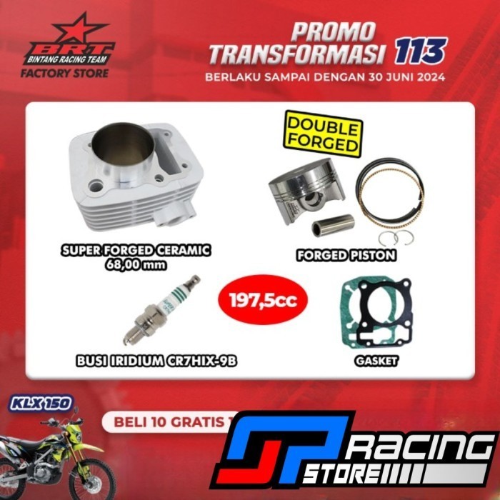 Bore Up Klx 197,5Cc - Block Ceramic + Piston 68Mm - Promo 113
