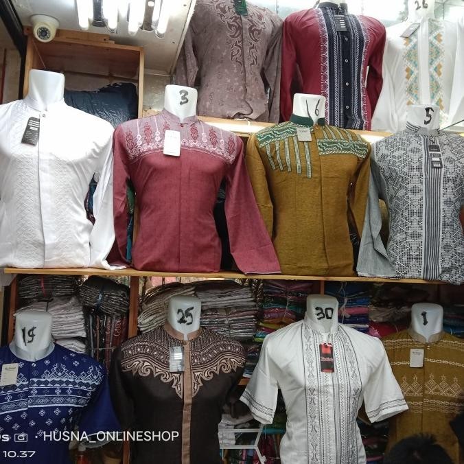 Baju Koko Dewasa-Kimko Kombinasi-Koko Moderen Kotak2-Koko Putih Kotak