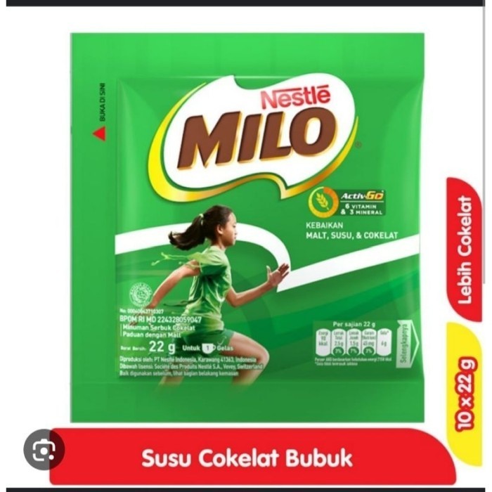 

milo sachet 22gr renceng