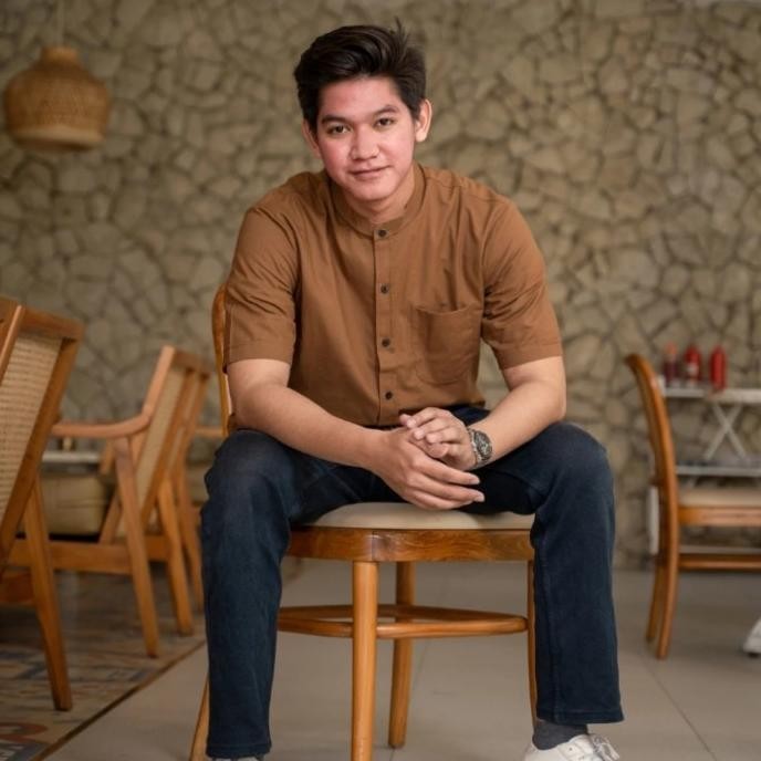 Two-D Baju Kemeja Koko Pria Muslim Dewasa Lengan Pendek