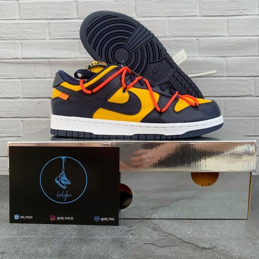 Off White x Nike Dunk Low Michigan University Gold - US 6