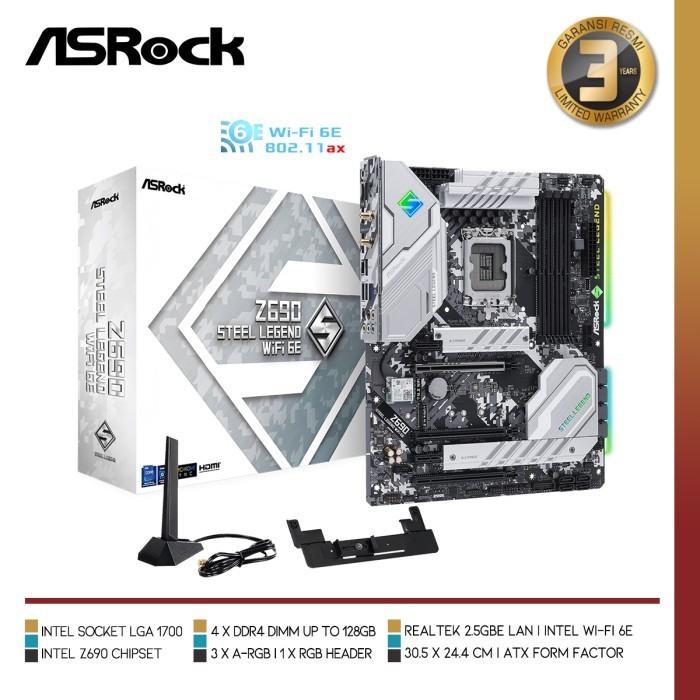 Asrock Z690 Steel Legend Wifi 6E Intel Z690 Lga 1700 Ddr4 Atx