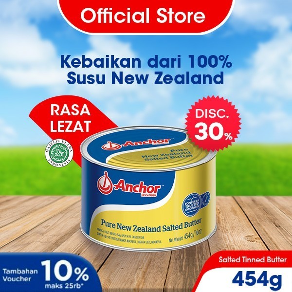 

Anchor Salted Butter 454g - Mentega Asin New Zealand