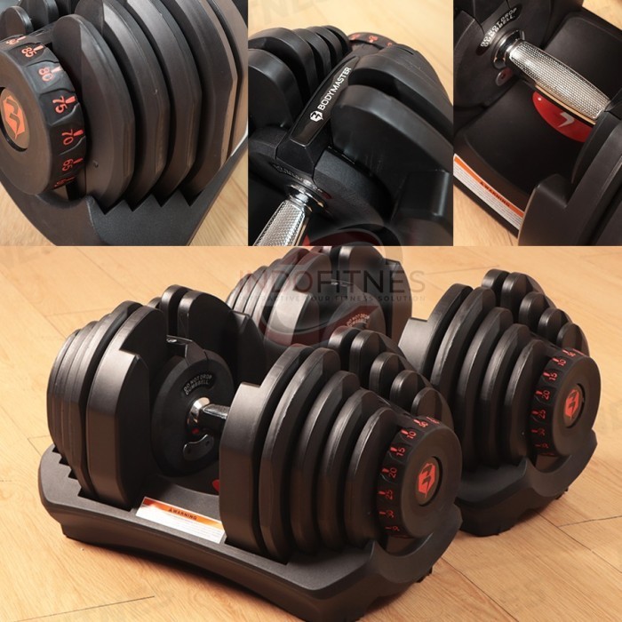 Bodymaster Elite 40Kg / 90Lbs Original Adjustable Dumbell Dumbel Set