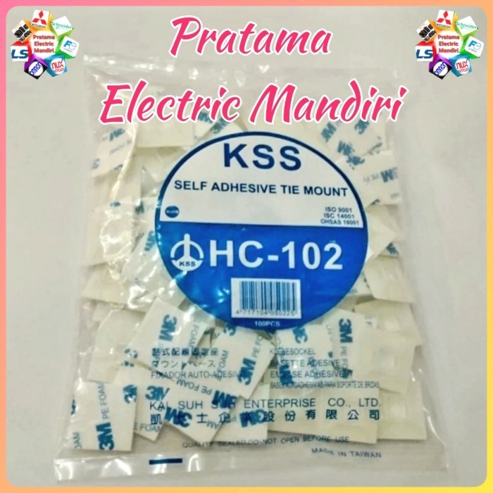 

TIE MOUNT SELF ADHESIVE PENGAIT KABEL HC-102 HC102 HC 102 KSS