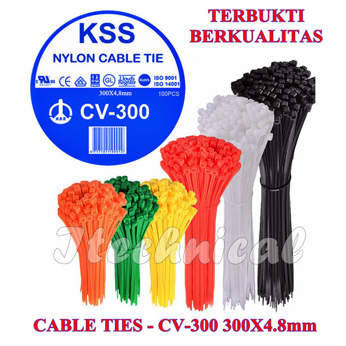 

KABEL TIES /KABEL TIS /CABEL TIES /CABLE TIS CV 300 X 4,8 MM KSS ASLI