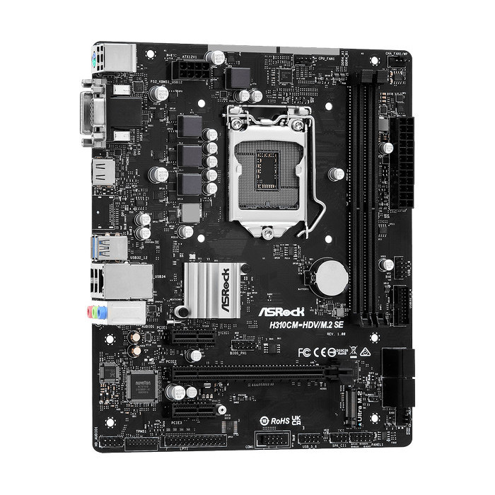 Motherboard Asrock H310Cm-Hdv/M.2 Se - Lga1151 Q270 Ddr4 Usb3.2 Sata3