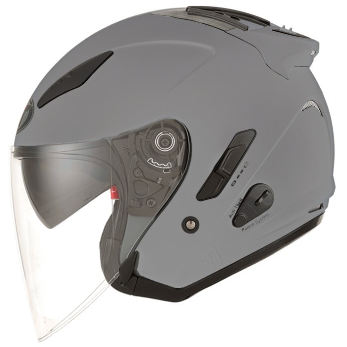Helm Kyt Galaxy Flat R Solid - Gorilla Grey Glossy
